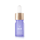 A purple dropper bottle labeled "IREN Shizen CLEARER DAYS Anti-Blemish Serum," with gold accents and a white cap, sits on a white background—an advanced serum ideal for targeted acne treatment with niacinamide.