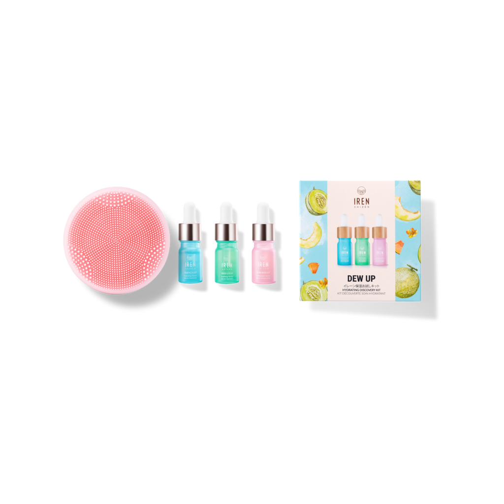 A customizable set of PRO MINI Skin Genie Pro + Discovery Kit cosmetics perfect for a spa day or self-care, by IREN Shizen.