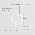 Iren Shizen’s GLOW-GETTER Renewal Serum features a clear gel with Lactobacillus ferment, pumpkin seed extract, glycolic extract, and BIYUSEN™ from Hokkaido to exfoliate skin and reduce blackheads.