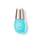 A bottle of QUENCH-UP Hydrating Serum by IREN Shizen, a customised Japanese skincare product, on a white background. 