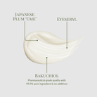 IREN Shizen's TIMELESS ELIXIR Multi-Lift Eye and Lip Cream blends Japanese Plum 'Ume', Eyeseryl, and pharmaceutical-grade Bakuchiol for a potent anti-aging formula—99.9% pure, additive-free, ideal for dark circles.